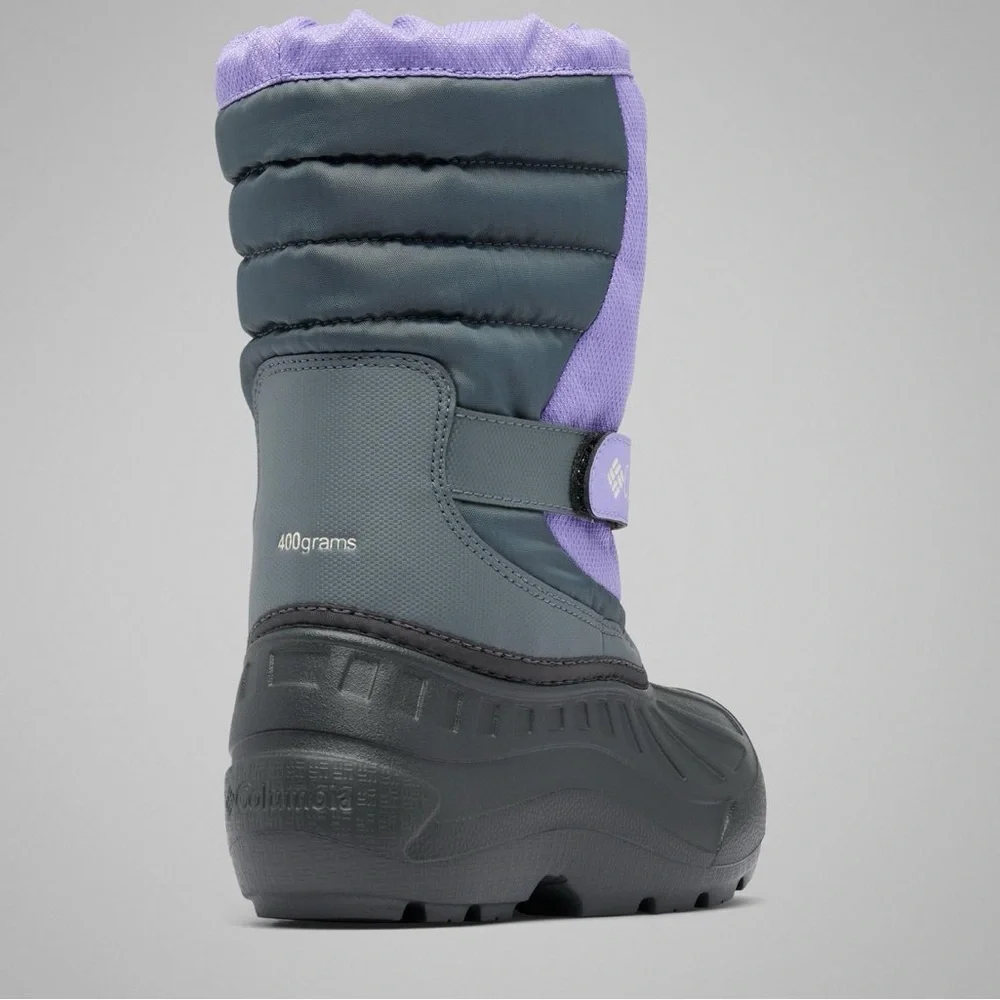 NWT Columbia Youth Powderbug Snowlite Waterproof SnowBoot Purple/Graphite